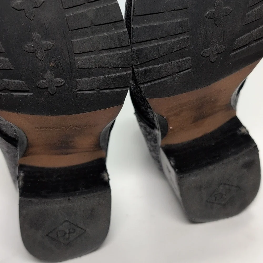 Donald Pliner Darla black glitter ankle boorie boots womans size 6.5